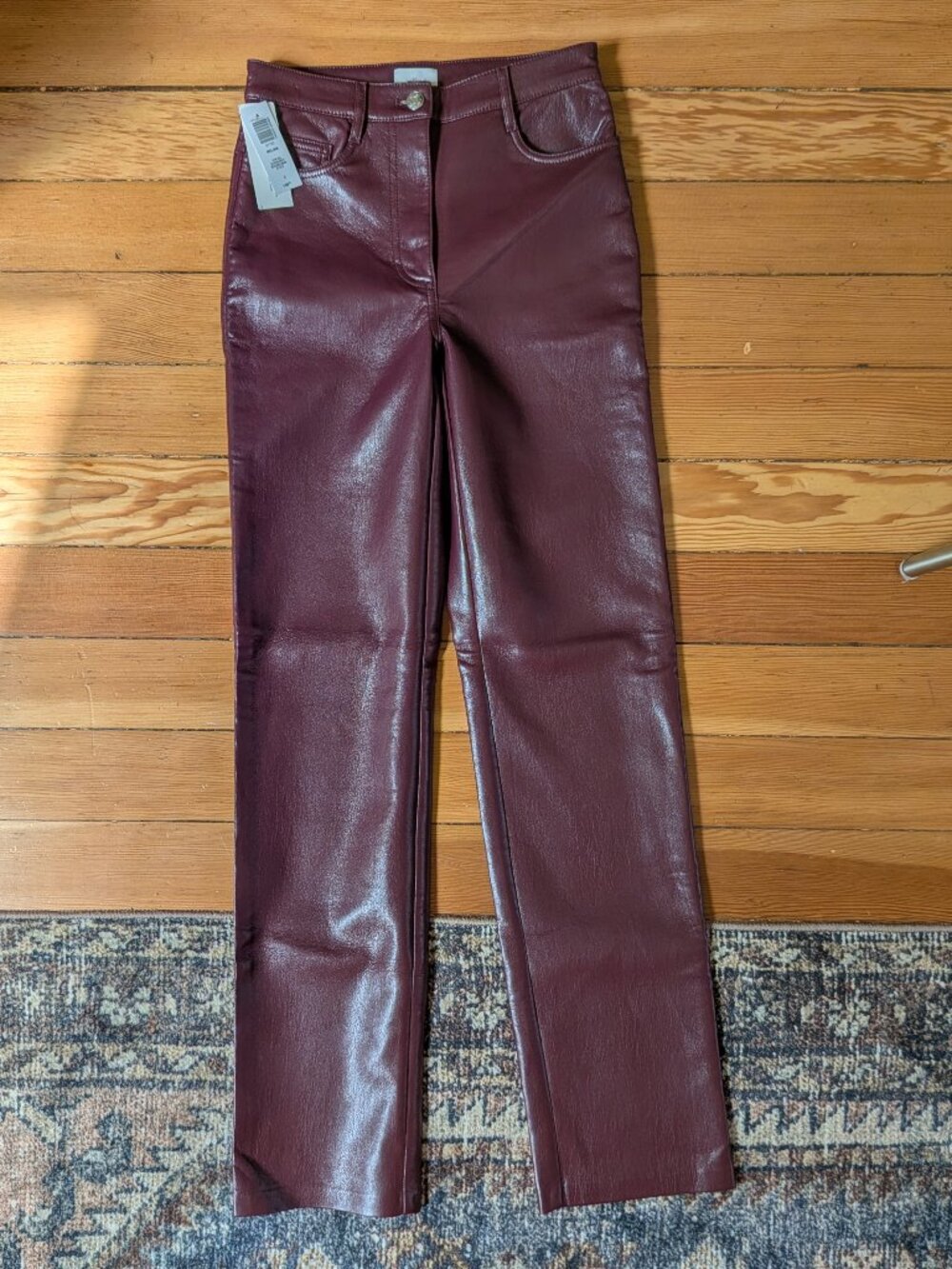 Burgundy Leather Pants